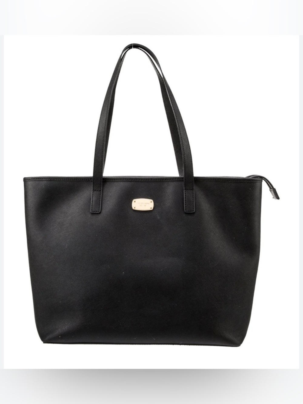 Michael Kors Black Saffiano Leather Jet Set Travel Tote Bag